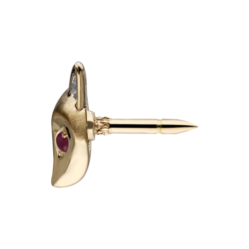 Thumbnail of Gardenia Ruby Fox Pin image