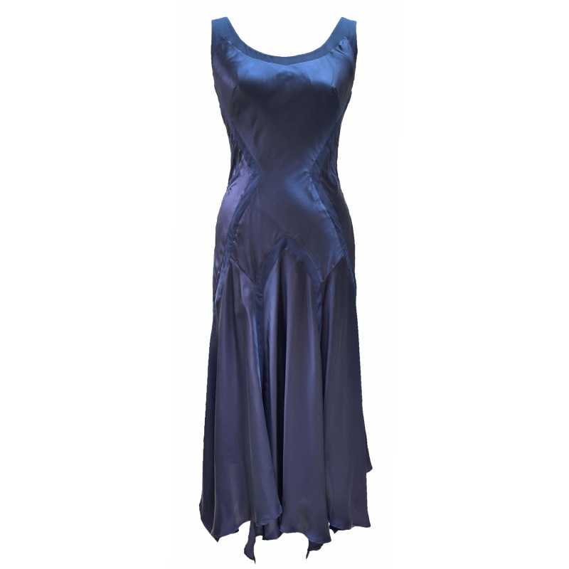 Amelia Dress Navy Silk | Mellaris | Wolf & Badger