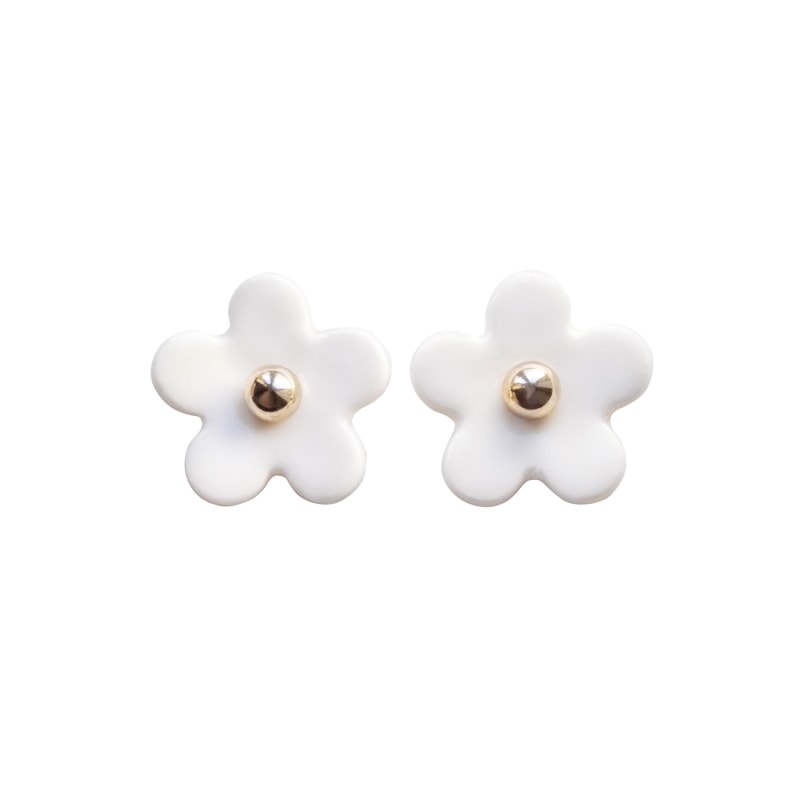 Thumbnail of Everyday Porcelain Daisy Stud Earrings image