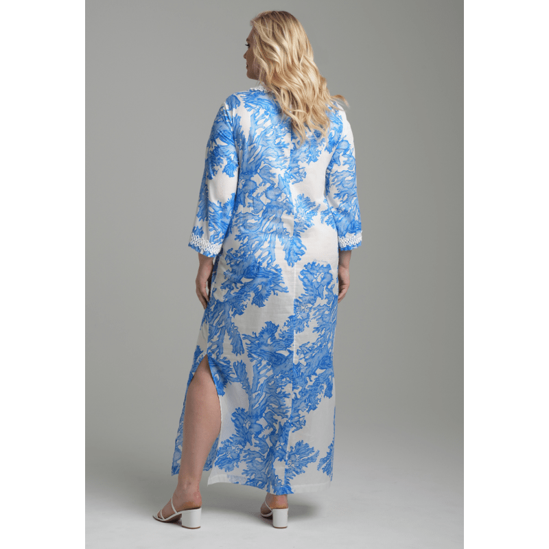 Thumbnail of Titania Cotton Kaftan In Blue Coral image