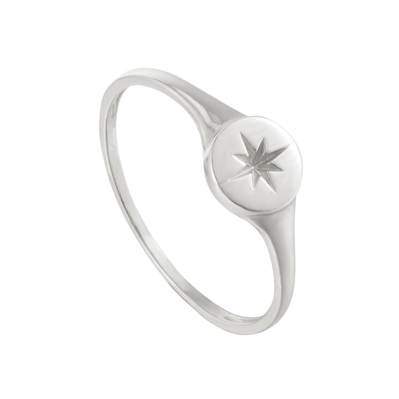 Silver compass ring discount