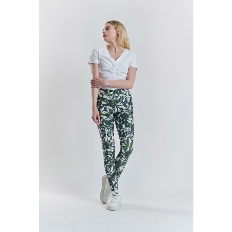 Thumbnail of Cycad Recycled-Fabric Performance Leggings - Leaf Print image