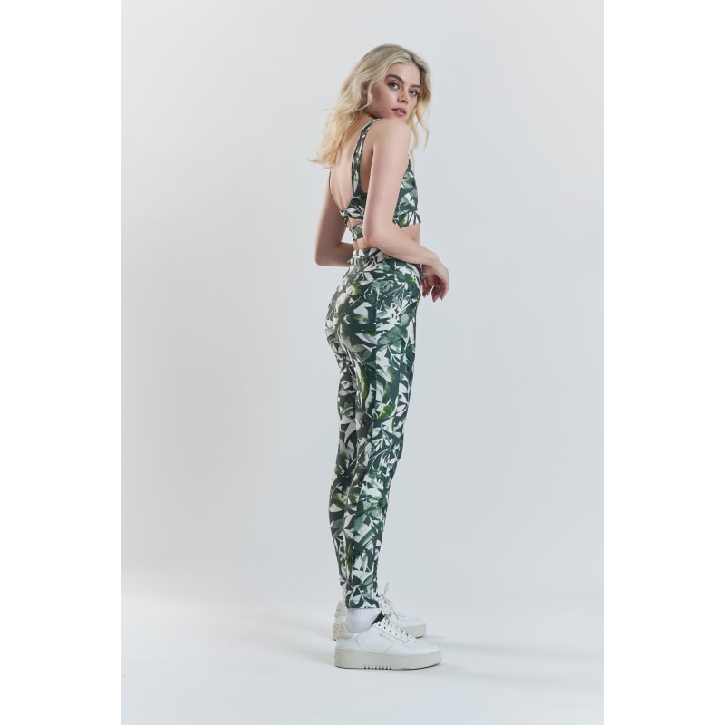 Thumbnail of Cycad Recycled-Fabric Performance Leggings - Leaf Print image