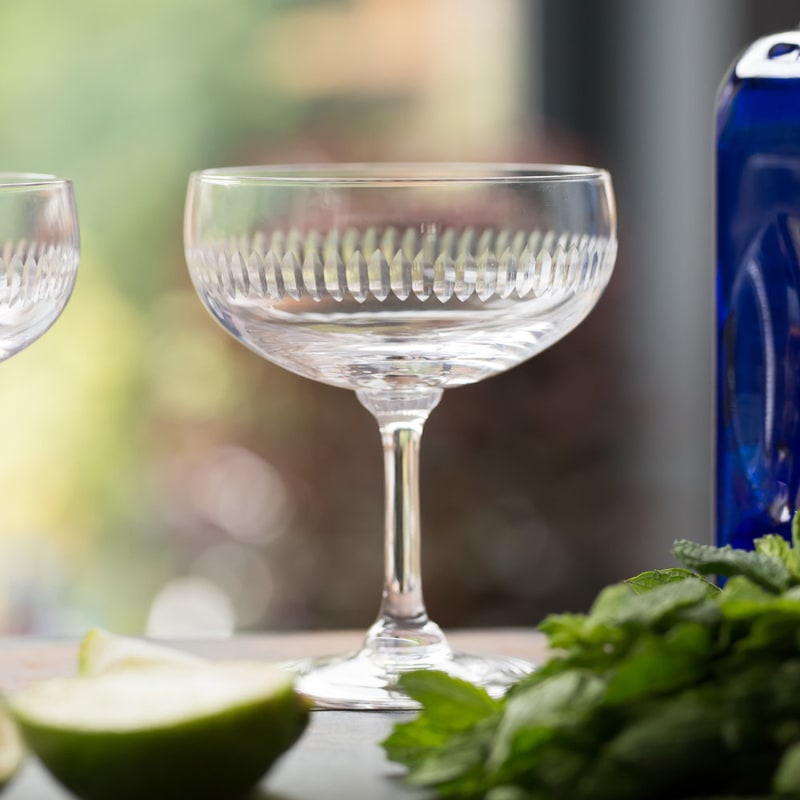 Thumbnail of A Set Of Four Cocktail Glasses With Spears Design image