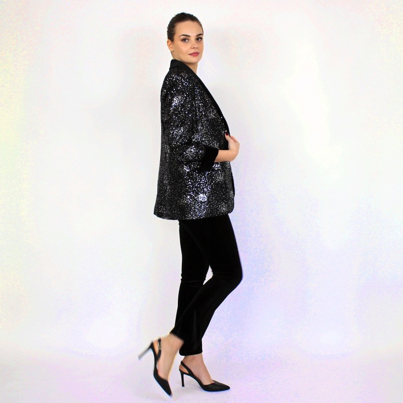 Thumbnail of Sequin Embellished Blazer Jacket image