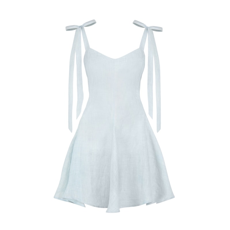 Thumbnail of Kaya Mini Linen Dress In Glacier Blue image