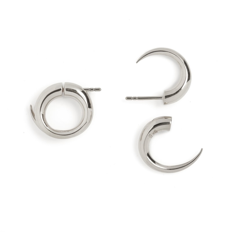 Thumbnail of Crocodile Hoop Earrings Silver image