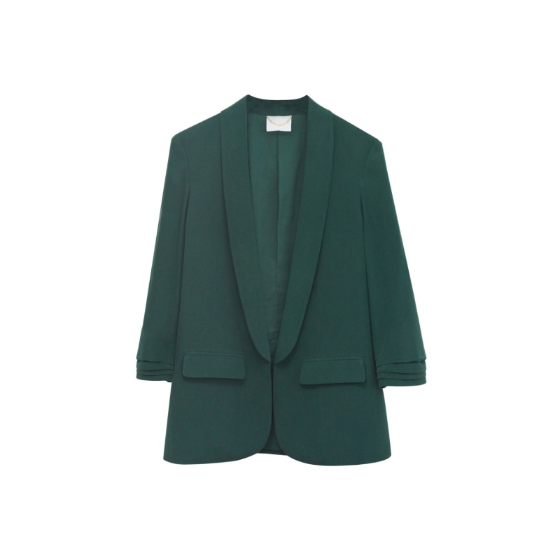 Thumbnail of Luca Silk Blazer - Pine Green image