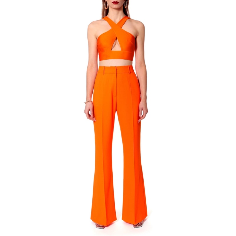 Thumbnail of Camilla Neon Orange Flared Pants - Long image