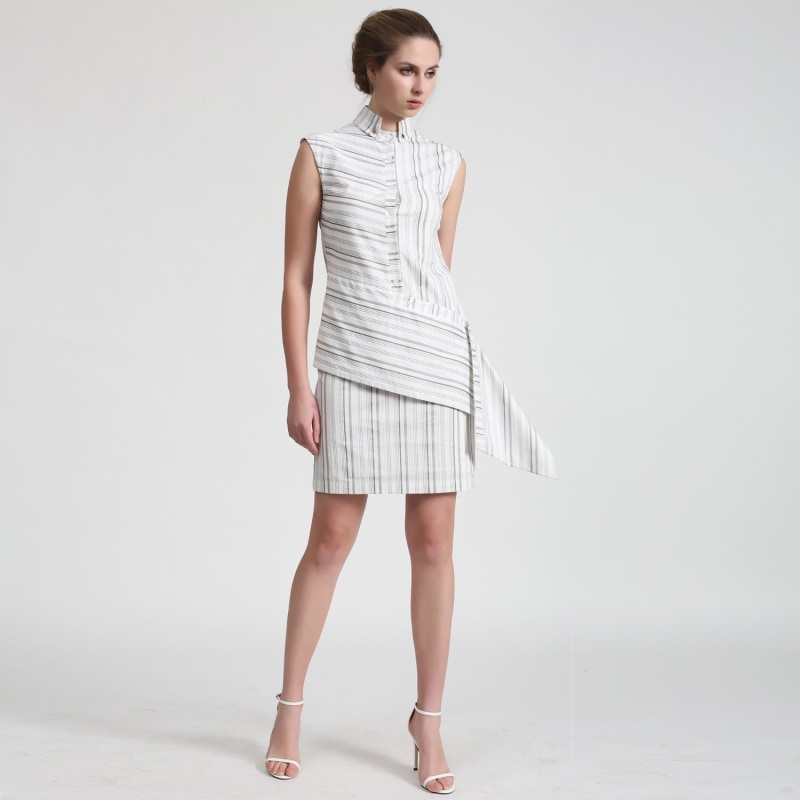 Thumbnail of Removable Sleeves Structured Shirt Dress image