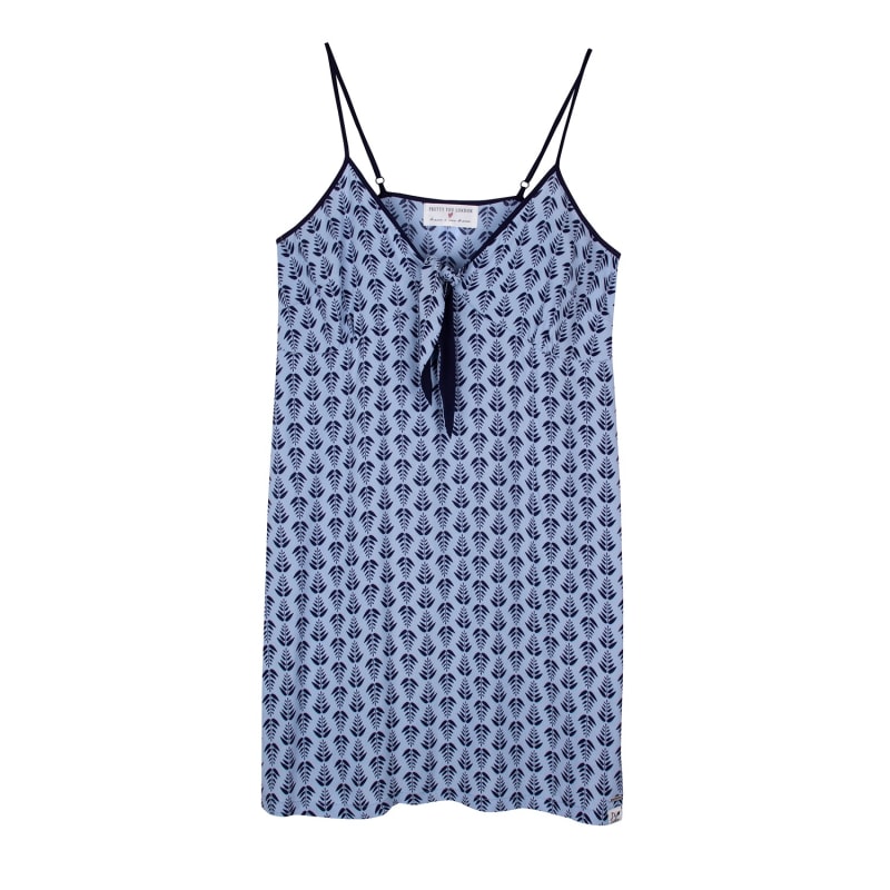 Thumbnail of Ecovero Geo Leaf Patterned Chemise Nightdress In Blue image