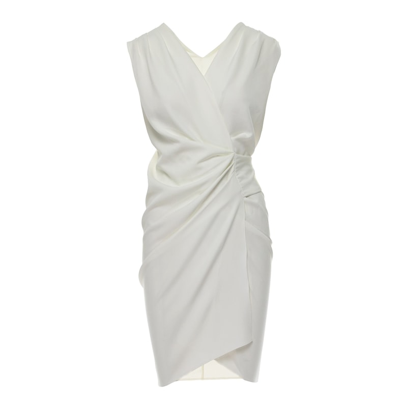 Thumbnail of Wrapped Midi White Dress image