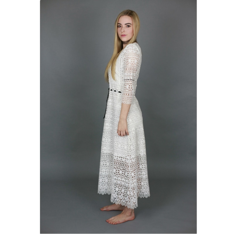 Thumbnail of White Lace Long Sleeve Dress image