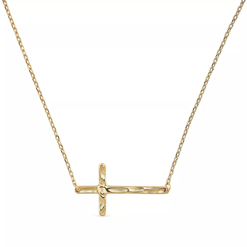Delicate Gold Cross Choker Necklace by Elk Bloom