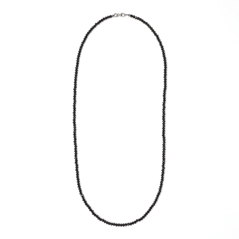 Thumbnail of Dainty Black Spinel Beaded Necklace image