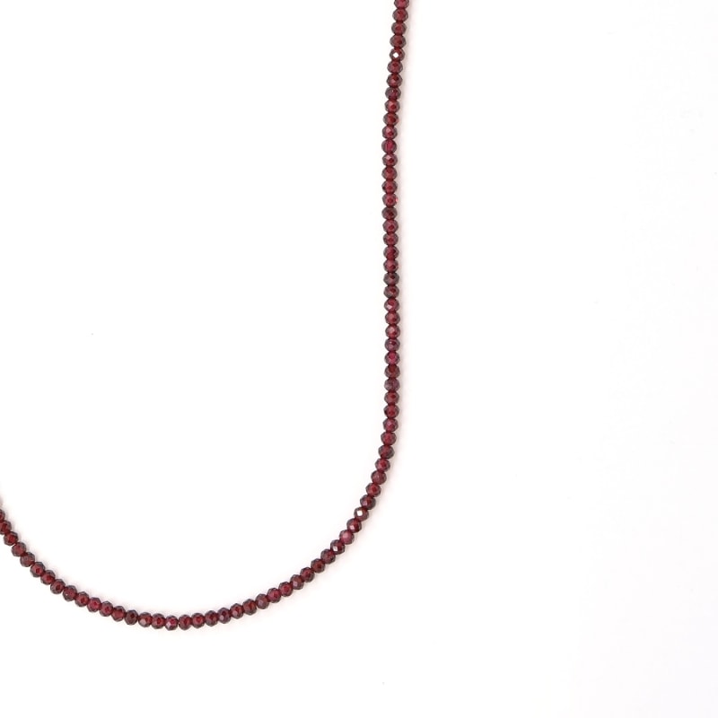 Thumbnail of Dainty Red Garnet Beaded Necklace image