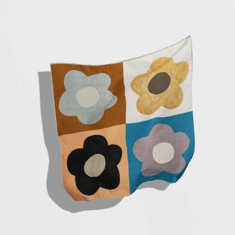 Thumbnail of Daisy Block Square Silk Scarf image