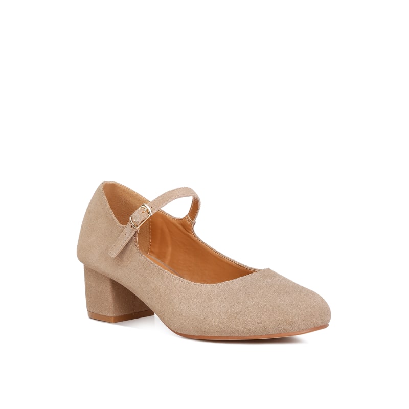 Suede mary jane heels store