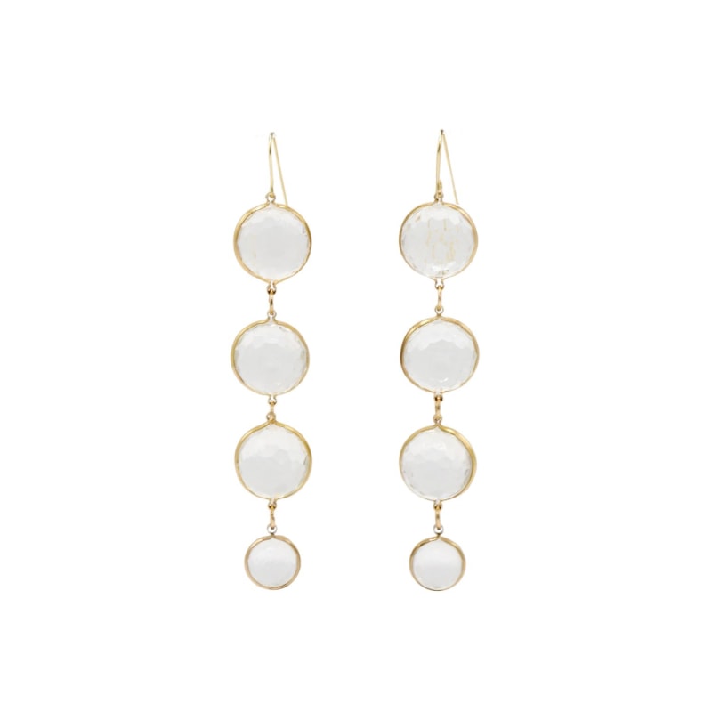 Damas Earrings White Sita Nevado Wolf Badger