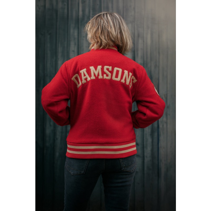 Thumbnail of Damsons Nancy Baseball Jacket Vintage Red image