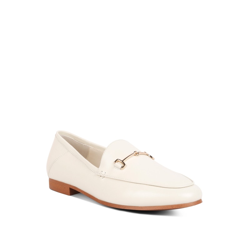 Thumbnail of Dareth Horsebit Flat Heel Loafers In Off White image