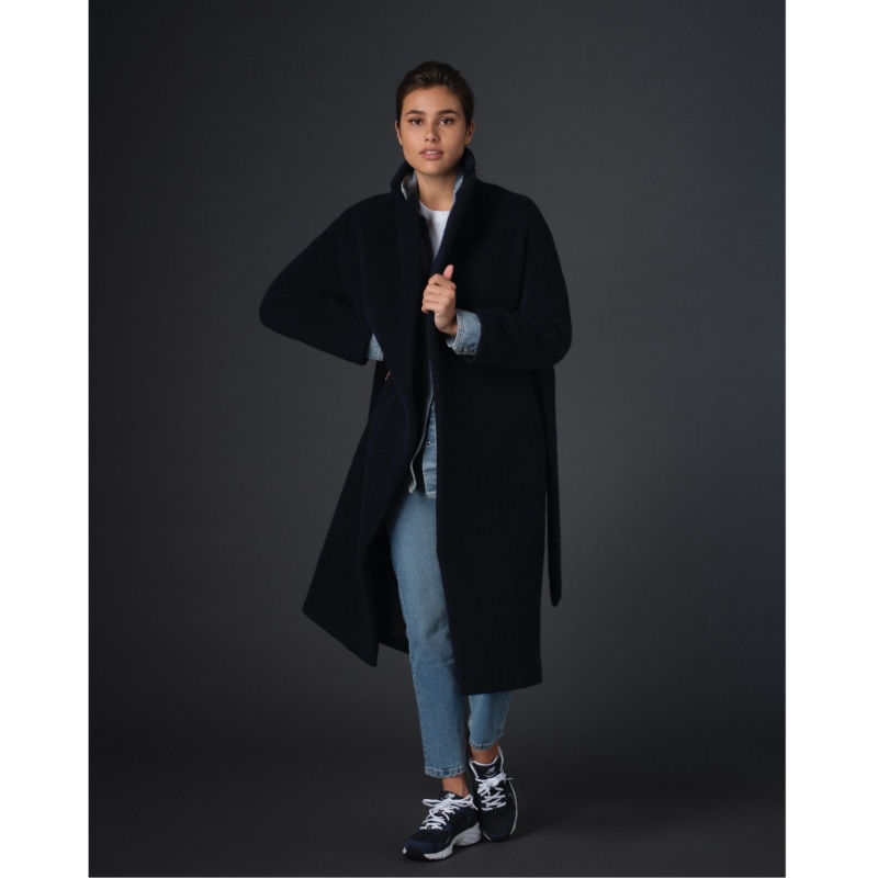 Thumbnail of Dark Blue Belted Coat image