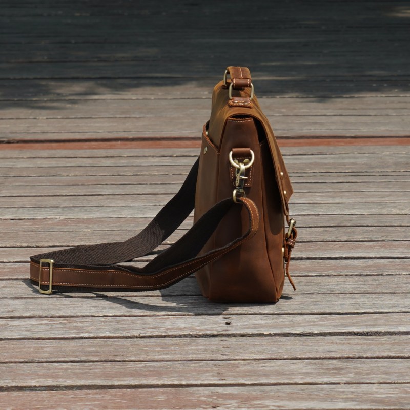 Thumbnail of Dark Brown Leather Messenger image