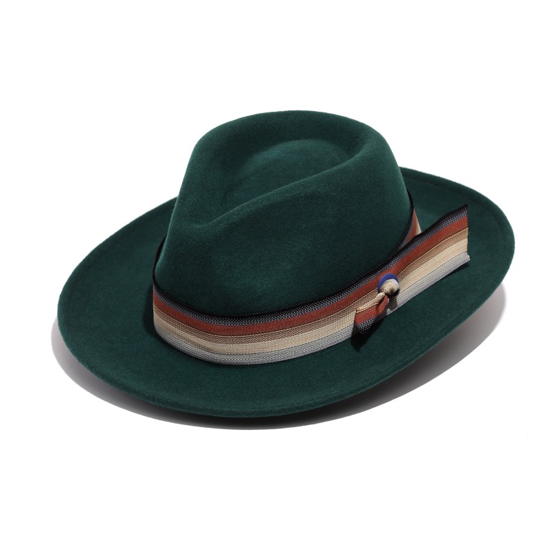 Dark green felt hat new arrivals