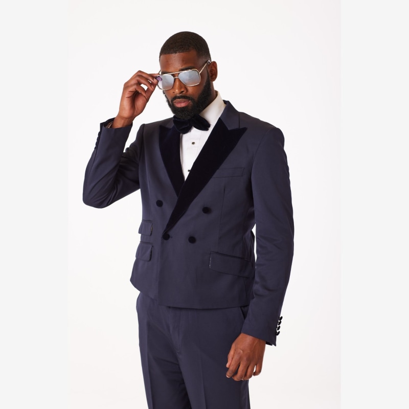 Double breasted peak lapel tuxedo hotsell