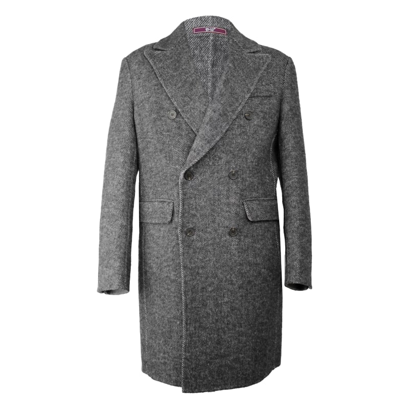 David Wej Signature Double Breasted Wool Overcoat – Grey | DAVID WEJ ...