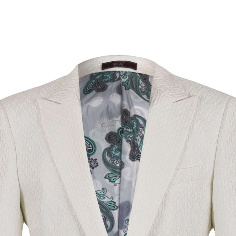 David Wej Signature Peak Lapel Blazer - Ivory | DAVID WEJ