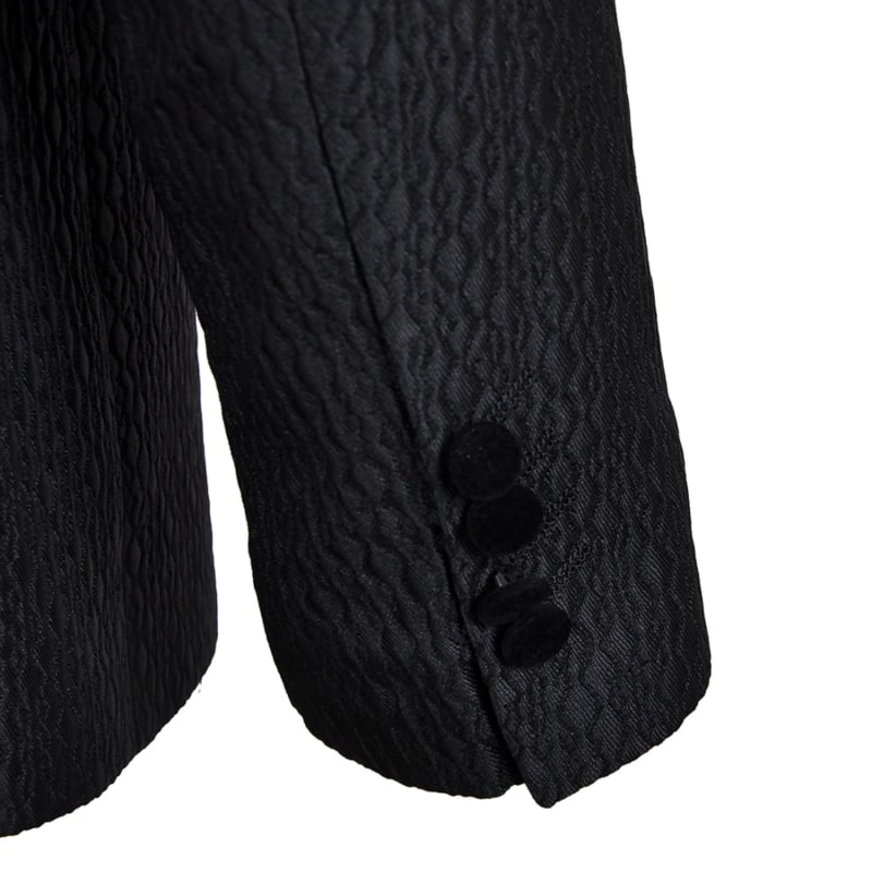 Thumbnail of David Wej Signature Velvet Peak Lapel Blazer - Black image