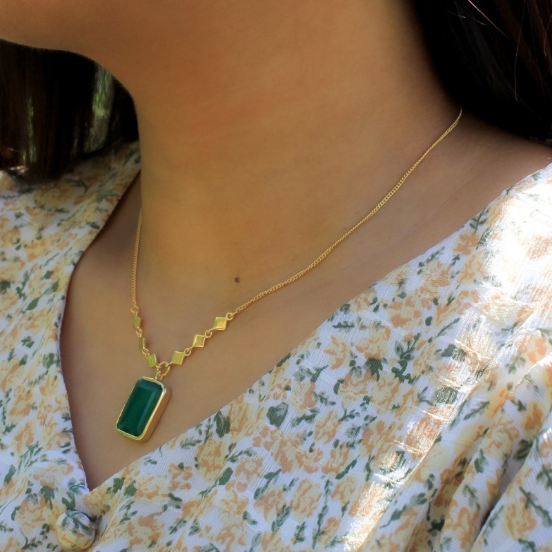 Thumbnail of Davina Green Onyx Necklace image