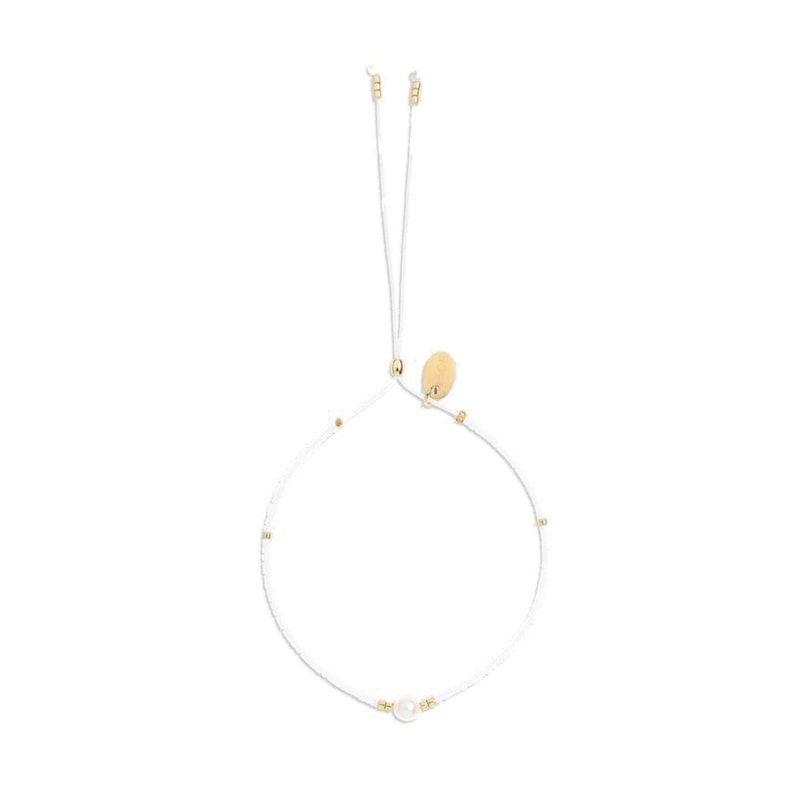 Thumbnail of Petra Pearl & Glass Beaded Bracelet - White image