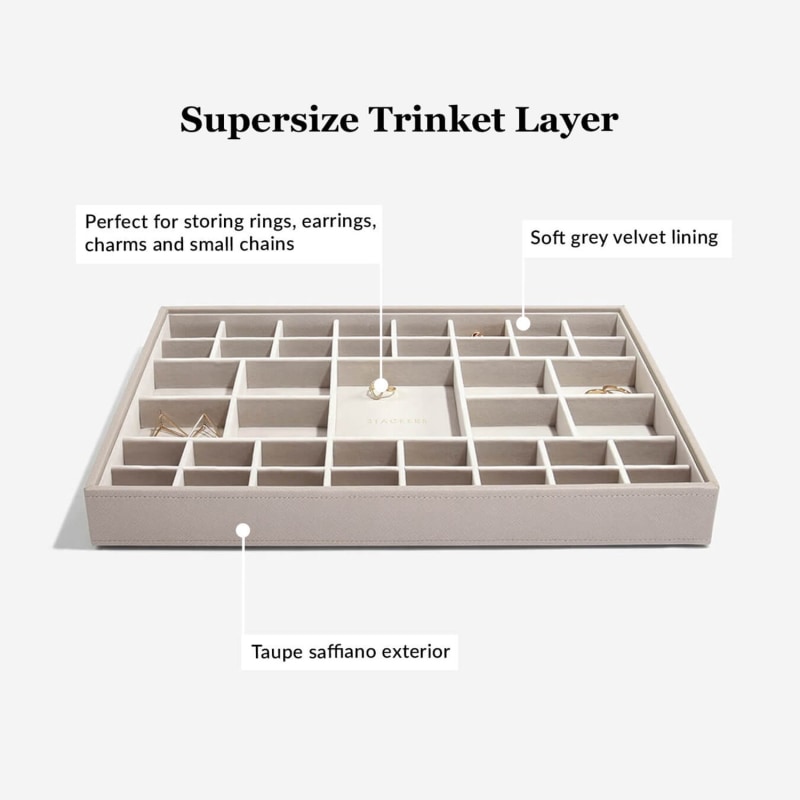 Thumbnail of Taupe Supersize Jewellery Box image