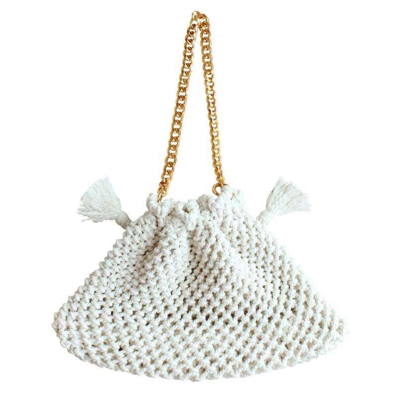 Thumbnail of Lyon Crochet Tote Bag In Off White image