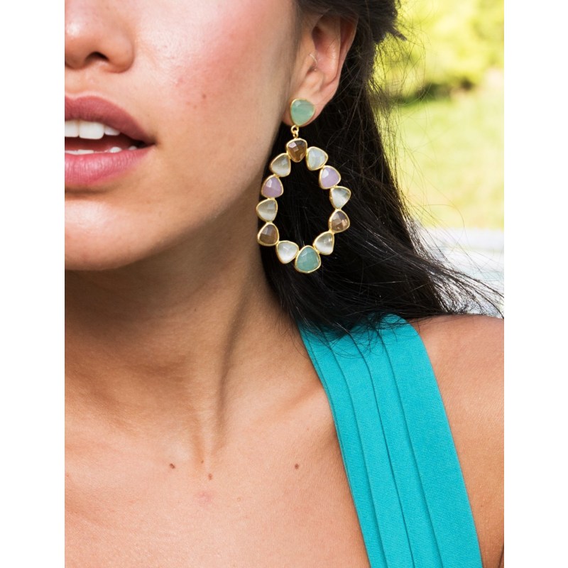 Thumbnail of Pink & White Palmira Earrings image