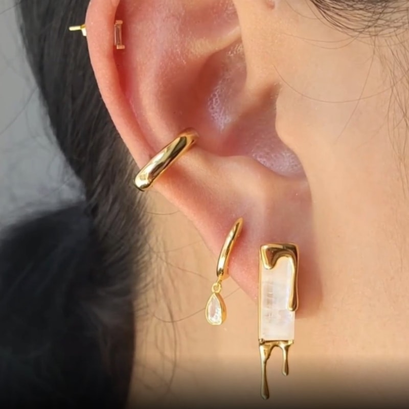 Thumbnail of Classic White Icy Drop Earrings image