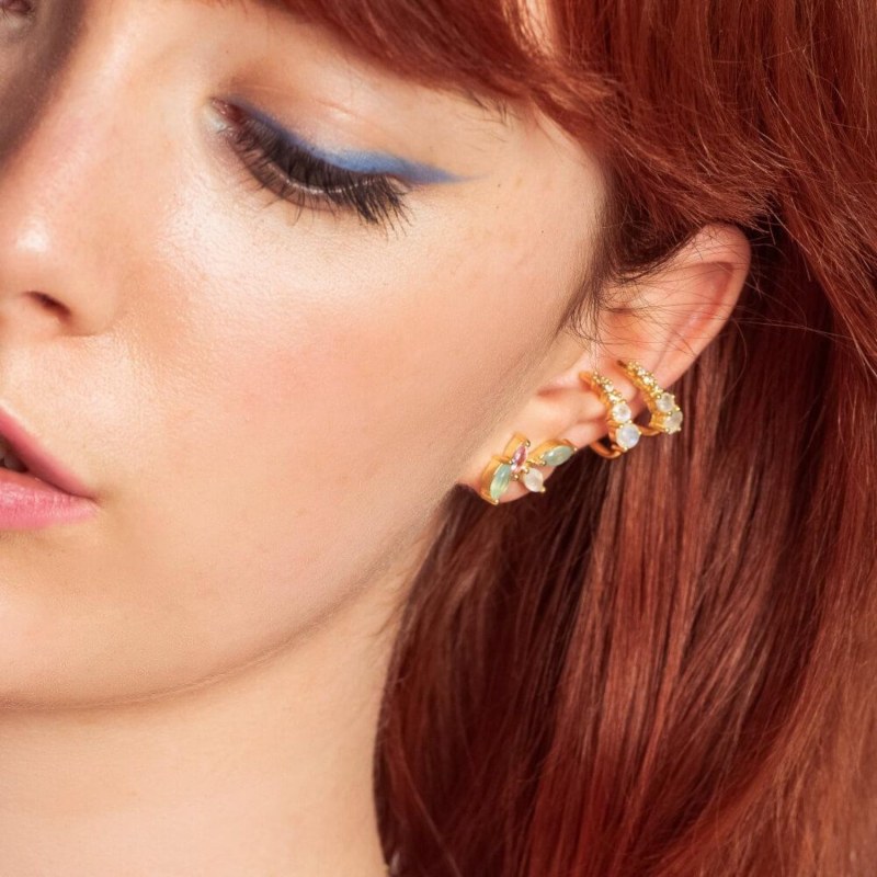 Thumbnail of Padma Flower Leaf Earrings image
