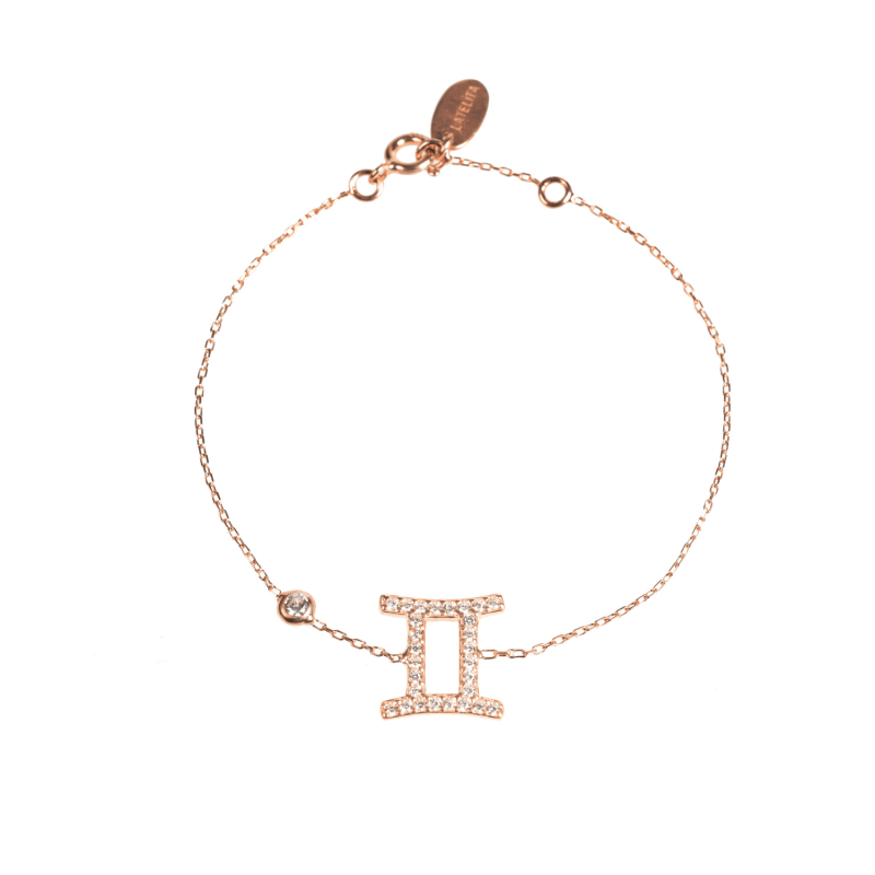 Thumbnail of Zodiac Horoscope Star Sign Bracelet Gemini Rosegold image