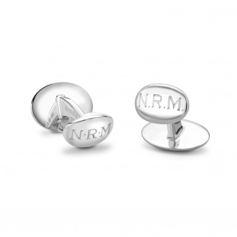 Deakin Francis Sterling Silver Red Coronation Crown Cufflinks