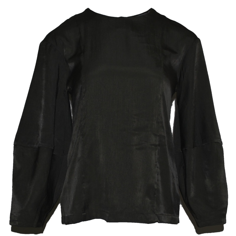 Thumbnail of Kimble Lantern Sleeve Long Sleeves Blouse In Anthracite image