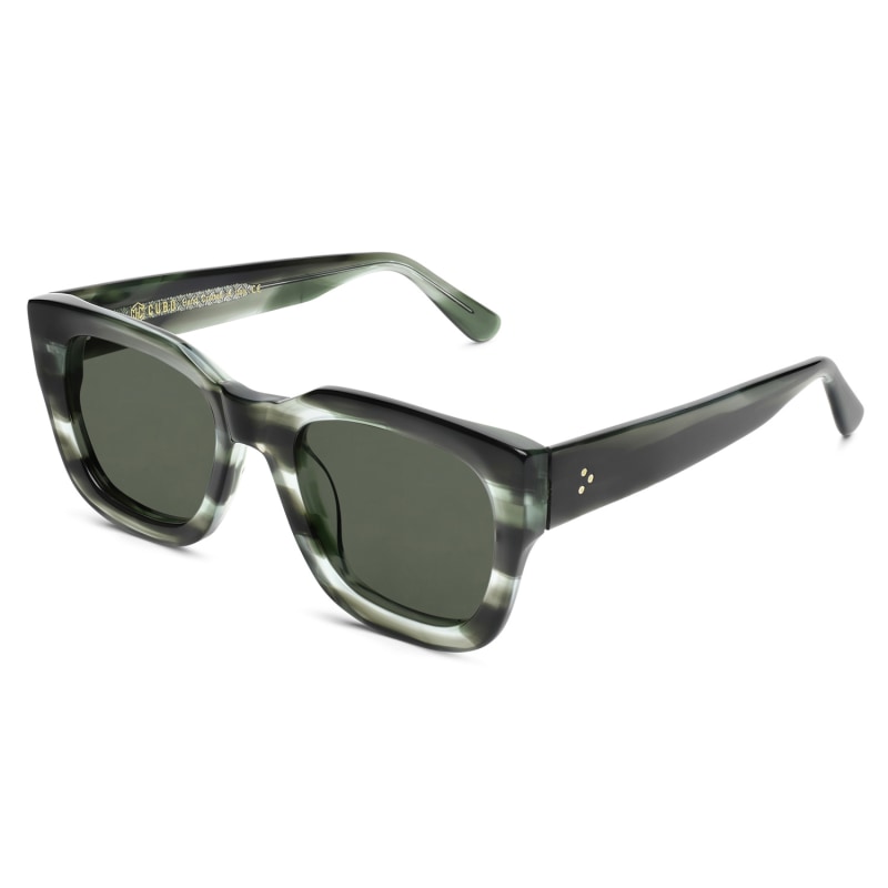 Women's Dee Sunglasses Jade Green Marble | Cubo Eyewear London