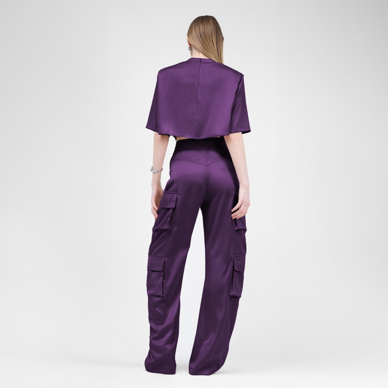 Thumbnail of Deep Purple Cargo Trousers With Pockets image