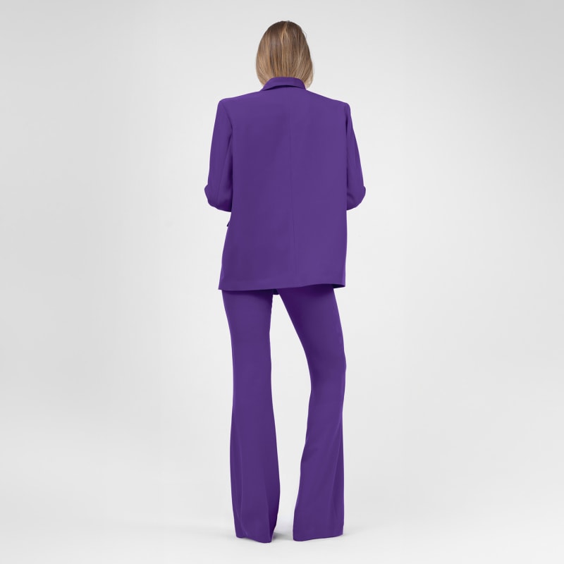 Thumbnail of Deep Purple  Suit With Regular Blazer With Double Pocket And Flared Trousers image