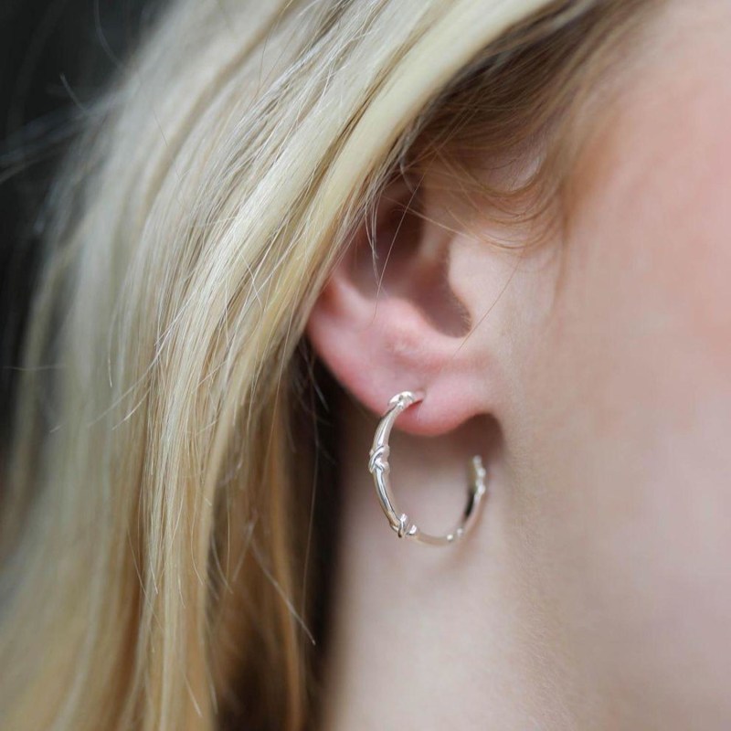 Thumbnail of Deia Piccolo Sterling Silver Kiss Hoop Earrings image