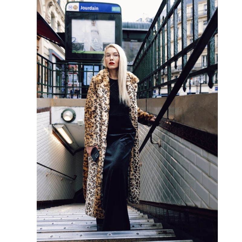 Thumbnail of Demi-Season Animal Print Faux Fur Coat image