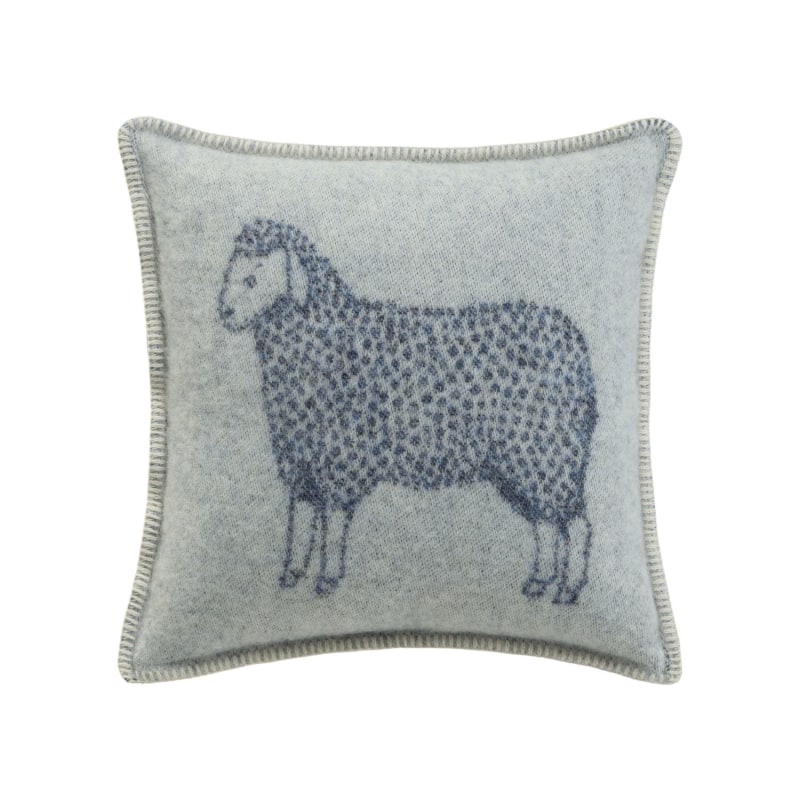 Thumbnail of Denim Blue Sheep Wool Cushion image