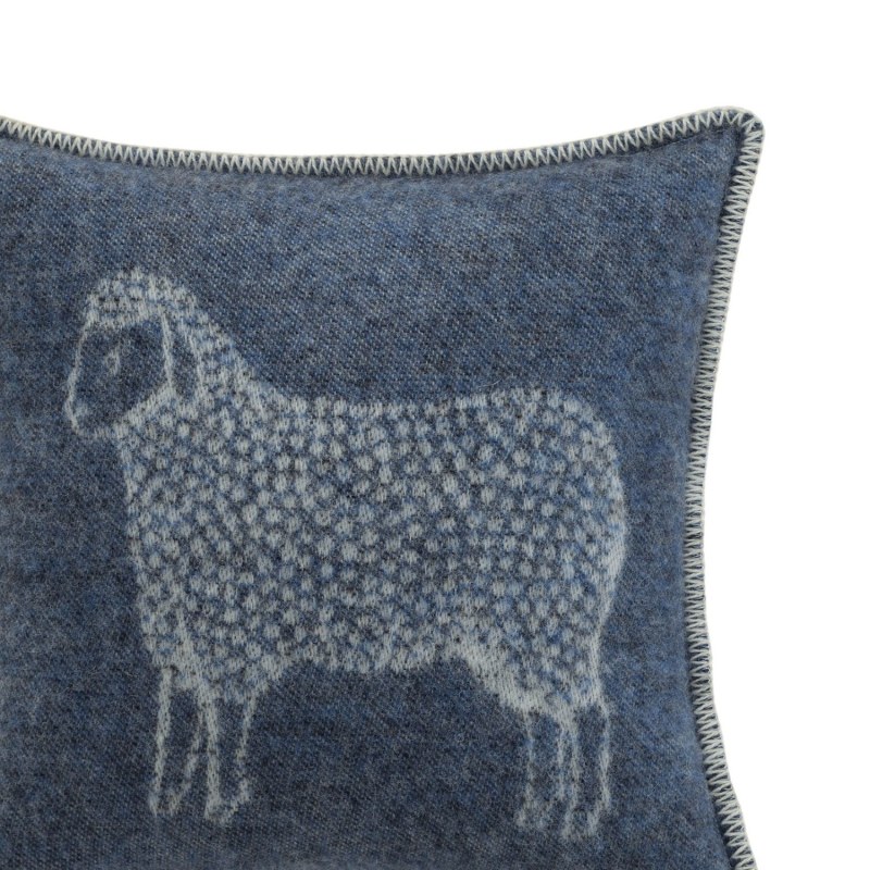 Thumbnail of Denim Blue Sheep Wool Cushion image