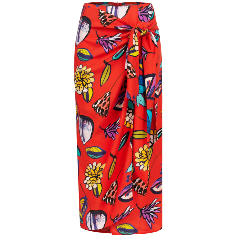 Thumbnail of Wrap Skirt With Flower Print image